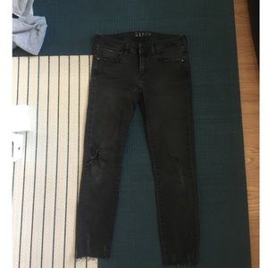 Zara Mid rise distressed jeans